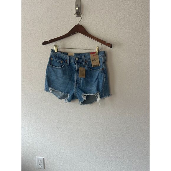 Levi's 501 Original Fit High Rise Women's Shorts NWT - Picture 3 of 5